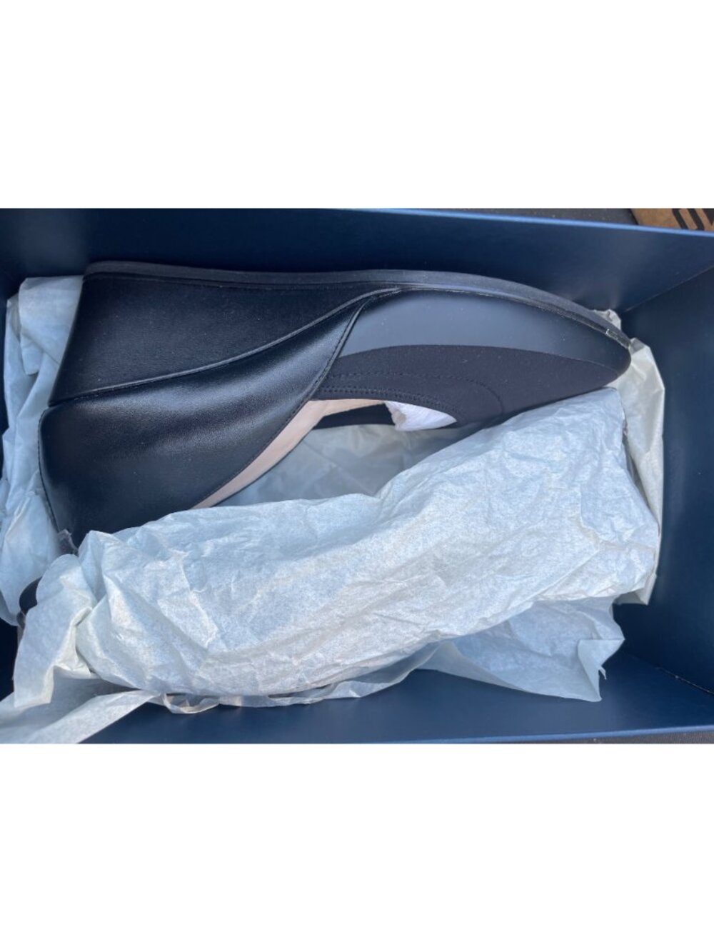 Cole Haan Emory LX Wedge 65mm II Black Pat Stack Leather Size 9B New in Box - Picture 8 of 9